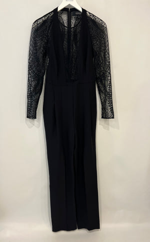 Gucci Black Laced Long Sleeve Jumpsuit IT 40 (UK 8)