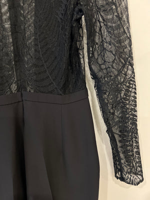 Gucci Black Laced Long Sleeve Jumpsuit IT 40 (UK 8)