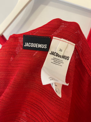 Jacquemus Red La Robe Maille Maxi Dress Size FR 36 (UK 8)