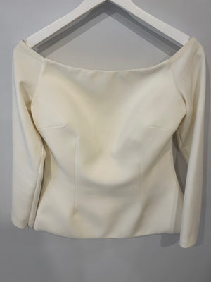 Safiyaa Cream Long-Sleeve Top Size FR 42 (UK 14)