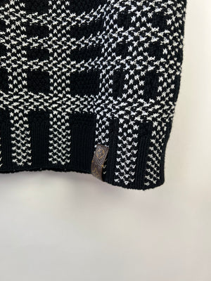 Louis Vuitton Black, White Graphic Knit Mini Dress Size XS (UK 6) RRP £1,720