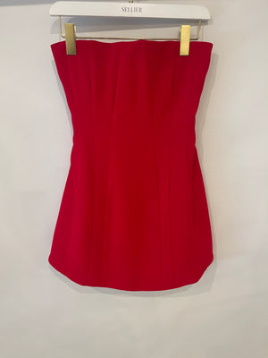 Balykina Red Corset Strapless Mini Dress Size FR 34 (UK 6)