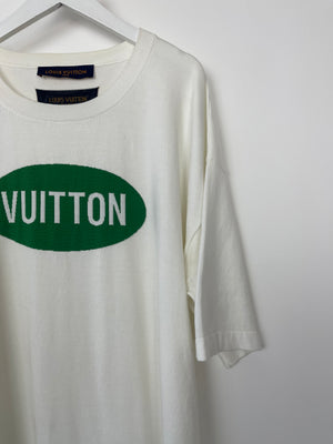 Louis Vuitton Menswear White "Vuitton" Knitted T-Shirt Size XL (UK 44)