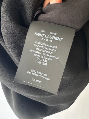 Saint Laurent Black Sleeveless Dress with Small Bronze Studs Size FR 40 (UK 12)