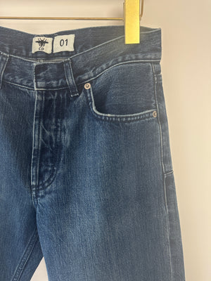 Christian Dior Blue 01 Denim Jeans with Logo J'adore Turn Up Size FR 32 (UK 4)