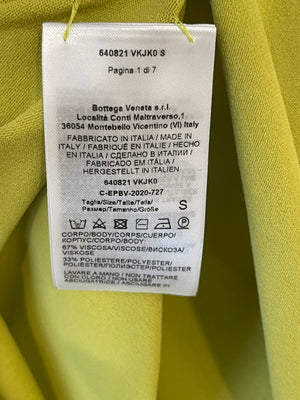 Bottega Veneta Lime Long-Sleeve Top with Turtleneck Detail Size S (UK 8)