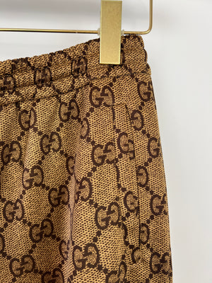 Gucci Brown GG Monogram Joggers Size XXS (UK 4)