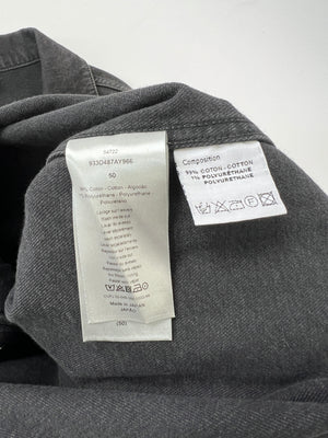 Dior Menswear Washed Black Denim Jacket with Arm Zip Detail Size FR 50 (UK 40)