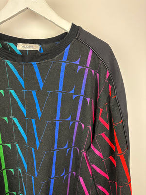 Valentino Multi-Colour "VLTN" Long Sleeve Jumper Size M (EU 48)