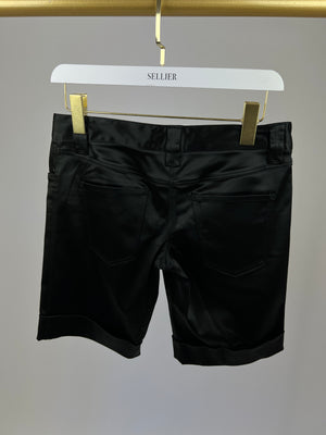 Dolce & Gabbana Black Satin Long Shorts Size IT 38 (UK 6)