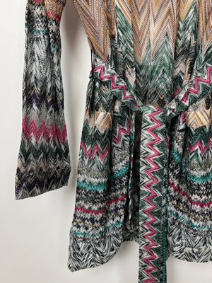 Missoni Multi-Colour Mini Dress and Belted Cardigan Set Size IT 42 (UK 10) and Size IT 38 (UK 6)IEN