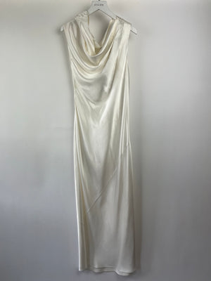 Acler White Sleeveless Maxi Dress with Belt Detail Size US 4 (UK 8)