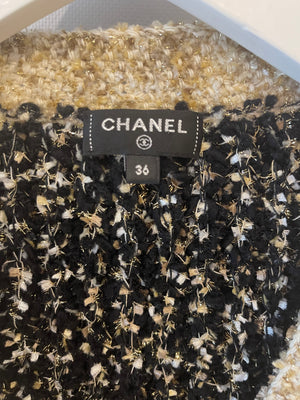 Chanel 2019 Jacket Black Paris New York  CC Button Details Size FR 36 (UK 8)