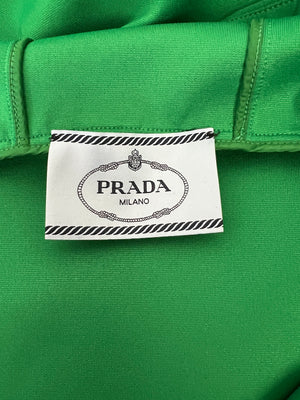 Prada Menswear Green Logo Zip-Up Jacket and Joggers Tracksuit Set Size S/M