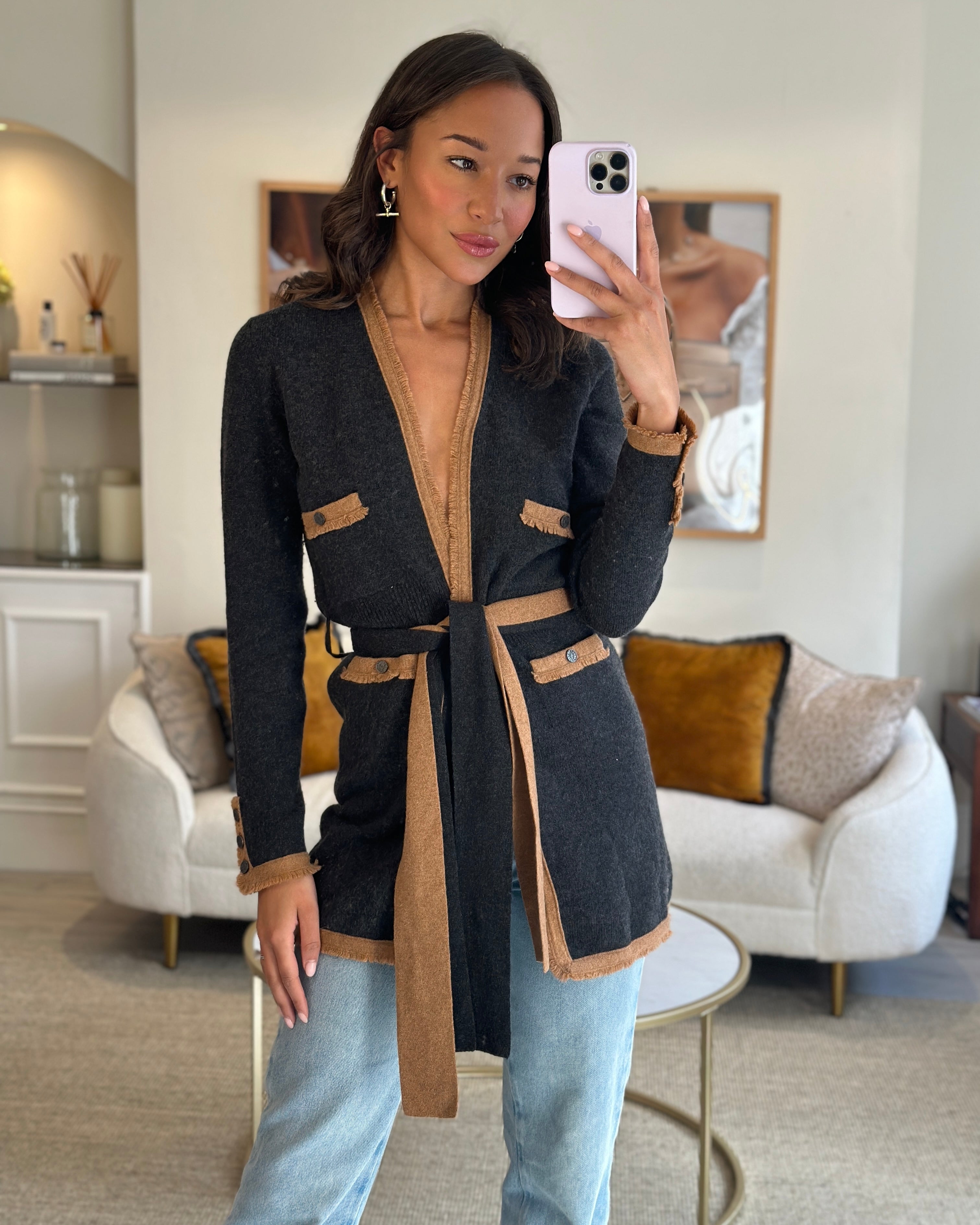 Chanel long clearance cardigan