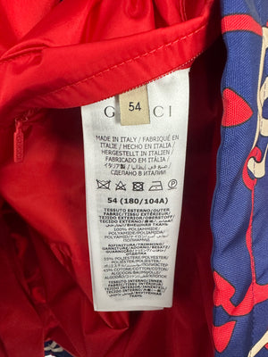 Gucci Blue, Red & White GG Logo Print Wind Jacket IT 54 (UK 44)