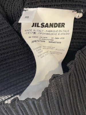 Jil Sander Black Long-Sleeve Mini Translucent Top Size IT 38 (UK 6) RRP £850