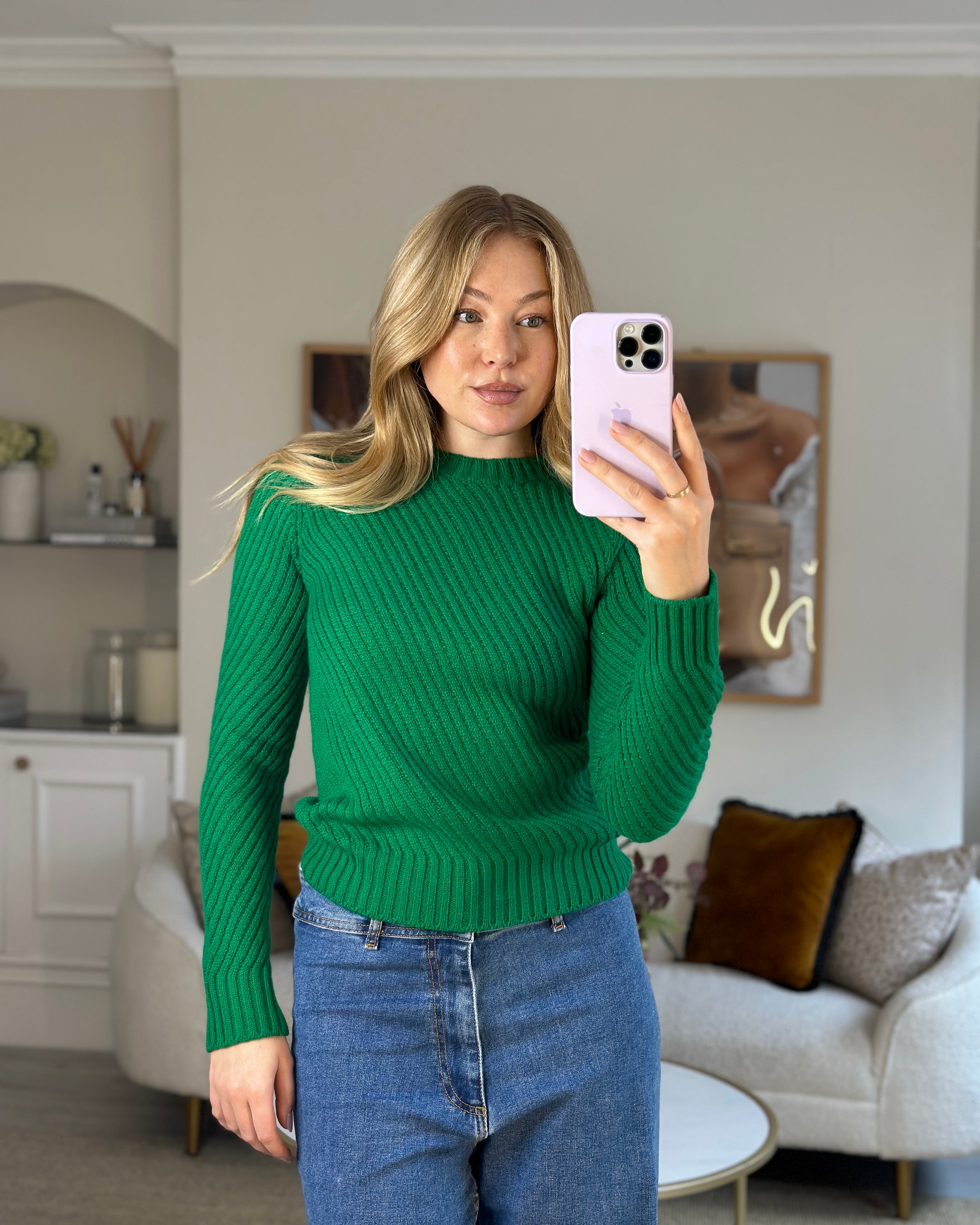 Emerald green cashmere clearance jumper