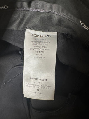 Tom Ford Black Tailored Trousers with Pleat Detail Size IT 32 (UK 10)