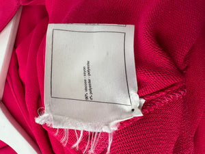 Chanel Hot Pink Short Sleeve Dress with Draped Side Detail Size FR 38 (UK 10)