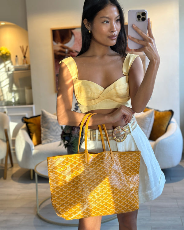 *SUPER RARE* Goyard Saint Louis PM Yellow Shoulder Tote Bag