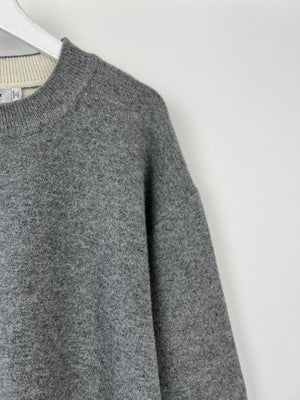 Christian Dior Grey Cashmere J'adior Sweater with Logo Detail Size FR 34 (UK 6) RRP £1,700