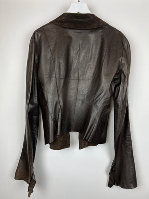 Chanel 02/A Leather Jacket and Pencil Skirt Set Size FR 38 (UK 10)