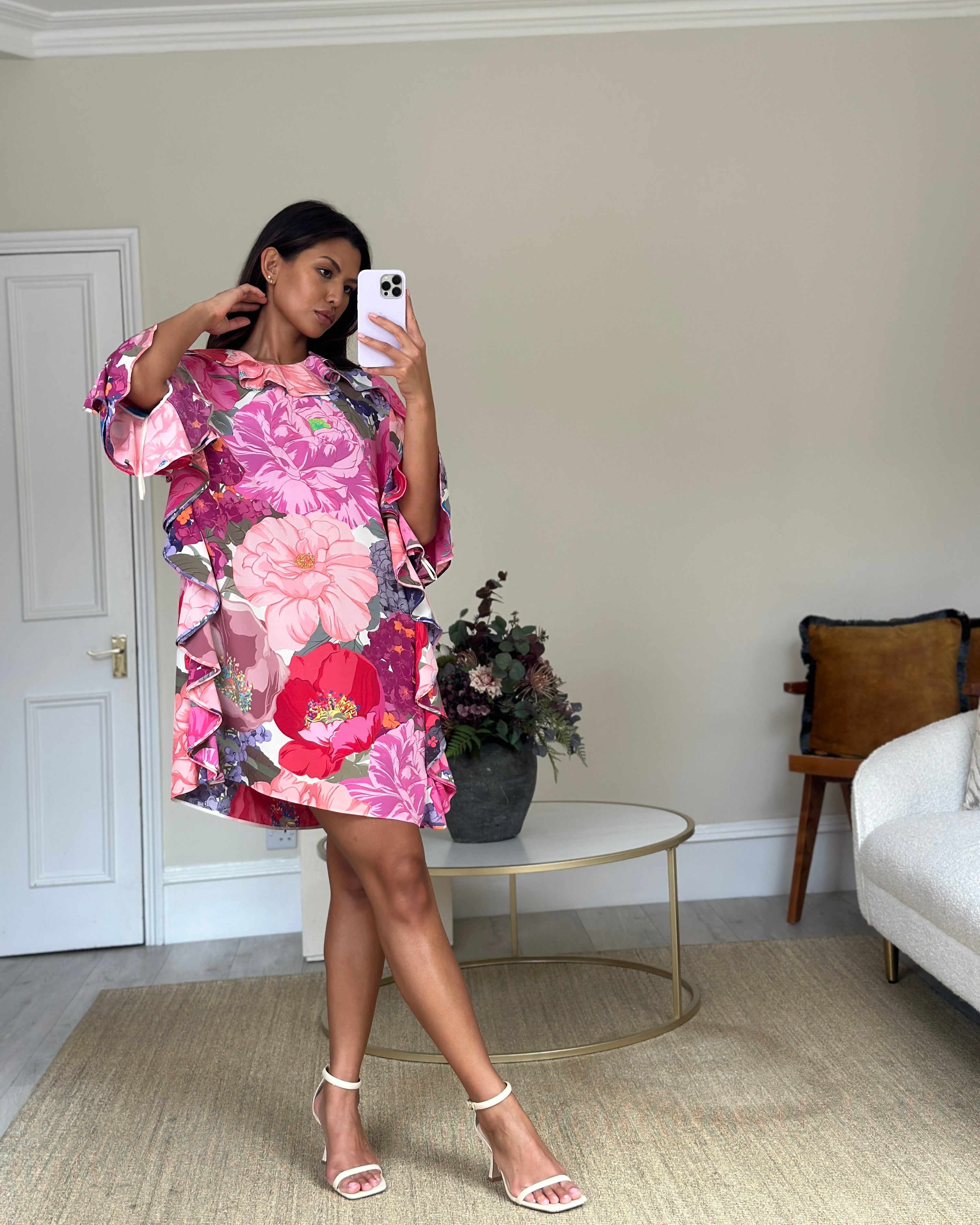 Silk midi store dress uk