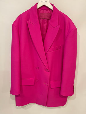 Valentino Hot Pink Blazer Jacket and Matching Trousers Set Size IT 38/42 (UK 6/10)