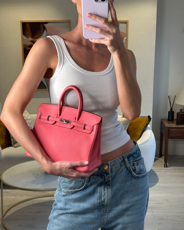 *FIRE PRICE* Hermès Birkin 25cm Bag in Rose Lipstick Togo Leather with Palladium Hardware