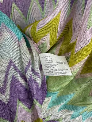 Missoni Purple Beach Dress Cover Up With Drawstring Waist Detail IT 40 (UK 8)