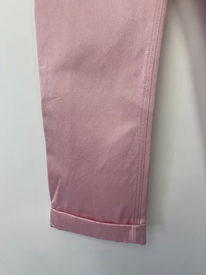 Tom Ford Pink Satin Trouser with Logo Size S (UK 6)