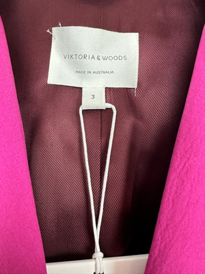 Viktoria & Woods Grape Purple Blazer with Triangle Detail Size 3 (UK 12)