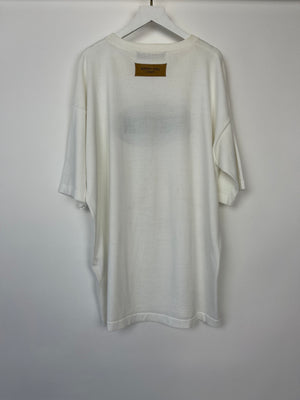 Louis Vuitton Menswear White "Vuitton" Knitted T-Shirt Size XL (UK 44)