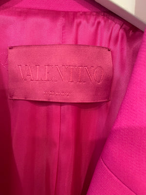 Valentino Hot Pink Blazer Jacket and Matching Trousers Set Size IT 38/42 (UK 6/10)