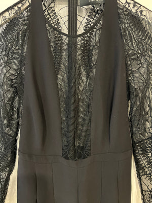 Gucci Black Laced Long Sleeve Jumpsuit IT 40 (UK 8)