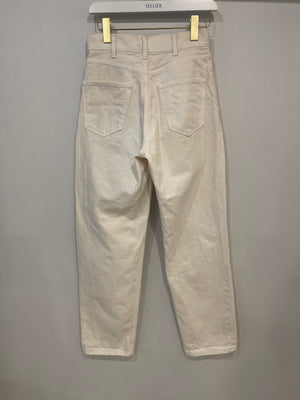 Celine White High-Waist Straight Leg Denim Jeans Size 27 (UK 10)