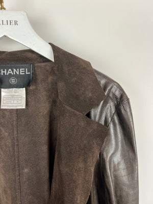 Chanel Vintage 02/A Long Line Leather Jacket Size FR 38 (UK 10)