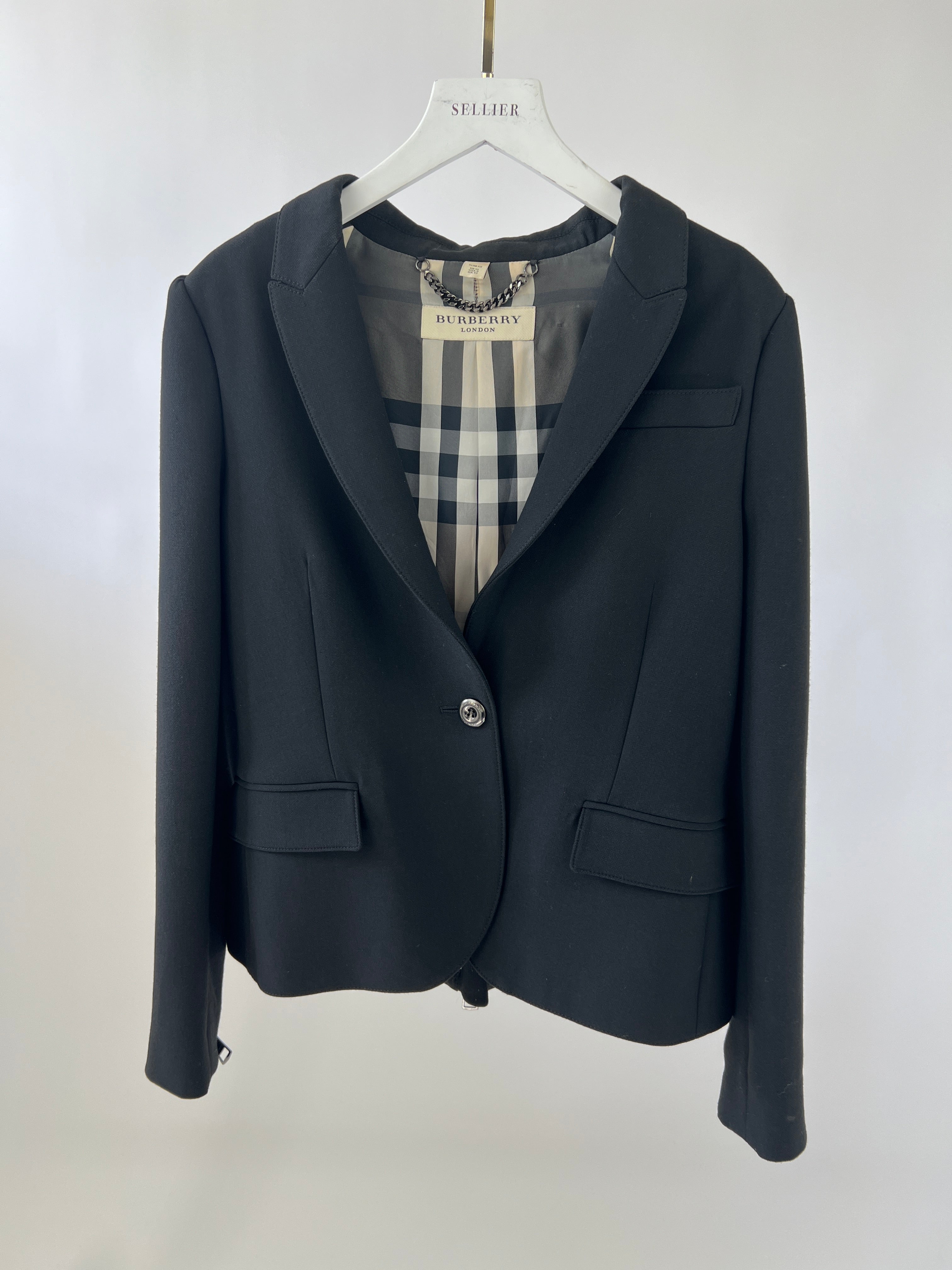 Burberry black blazer best sale