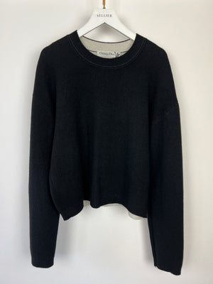 Christian Dior Black J'adore 8 Long Sleeve Jumper Size FR 34 (UK 6)