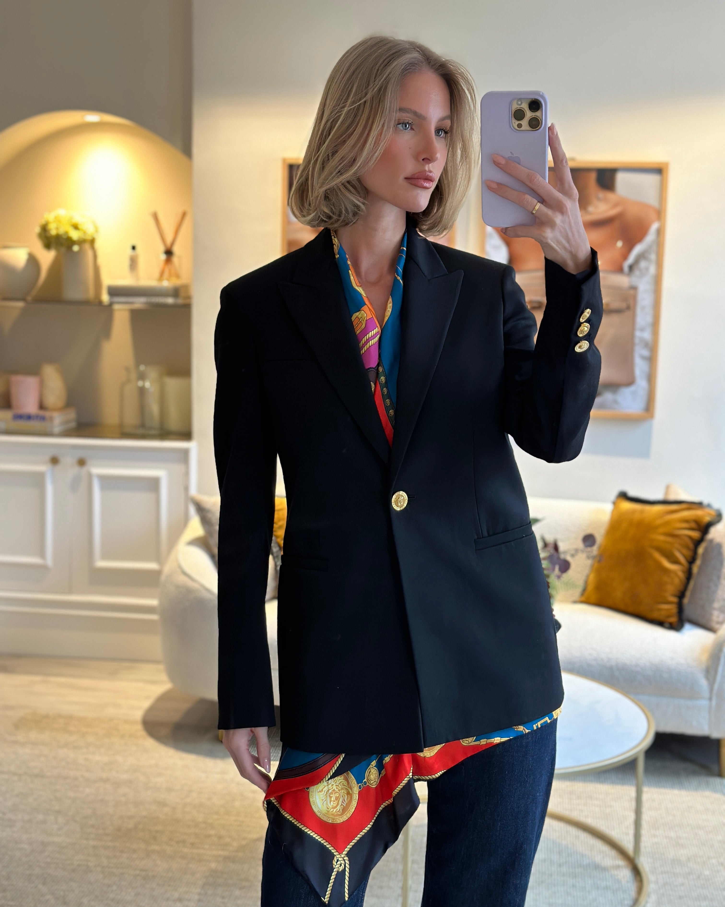 Versace on sale print blazer