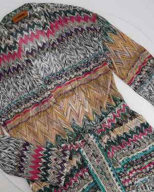 Missoni Multi-Colour Mini Dress and Belted Cardigan Set Size IT 42 (UK 10) and Size IT 38 (UK 6)IEN