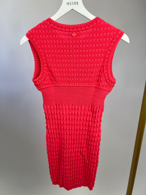 Chanel Pink Textured Sleeveless Mini Dress Size FR 36 (UK 8)