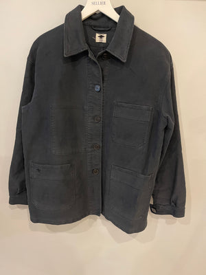 Christian Dior Denim Navy Long Sleeve Shirt Jacket with Back Details Size FR 36 (UK 8)