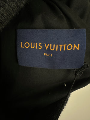 Louis Vuitton Menswear Washed Black Zip Denim Hoody Size FR 44 (UK 34)