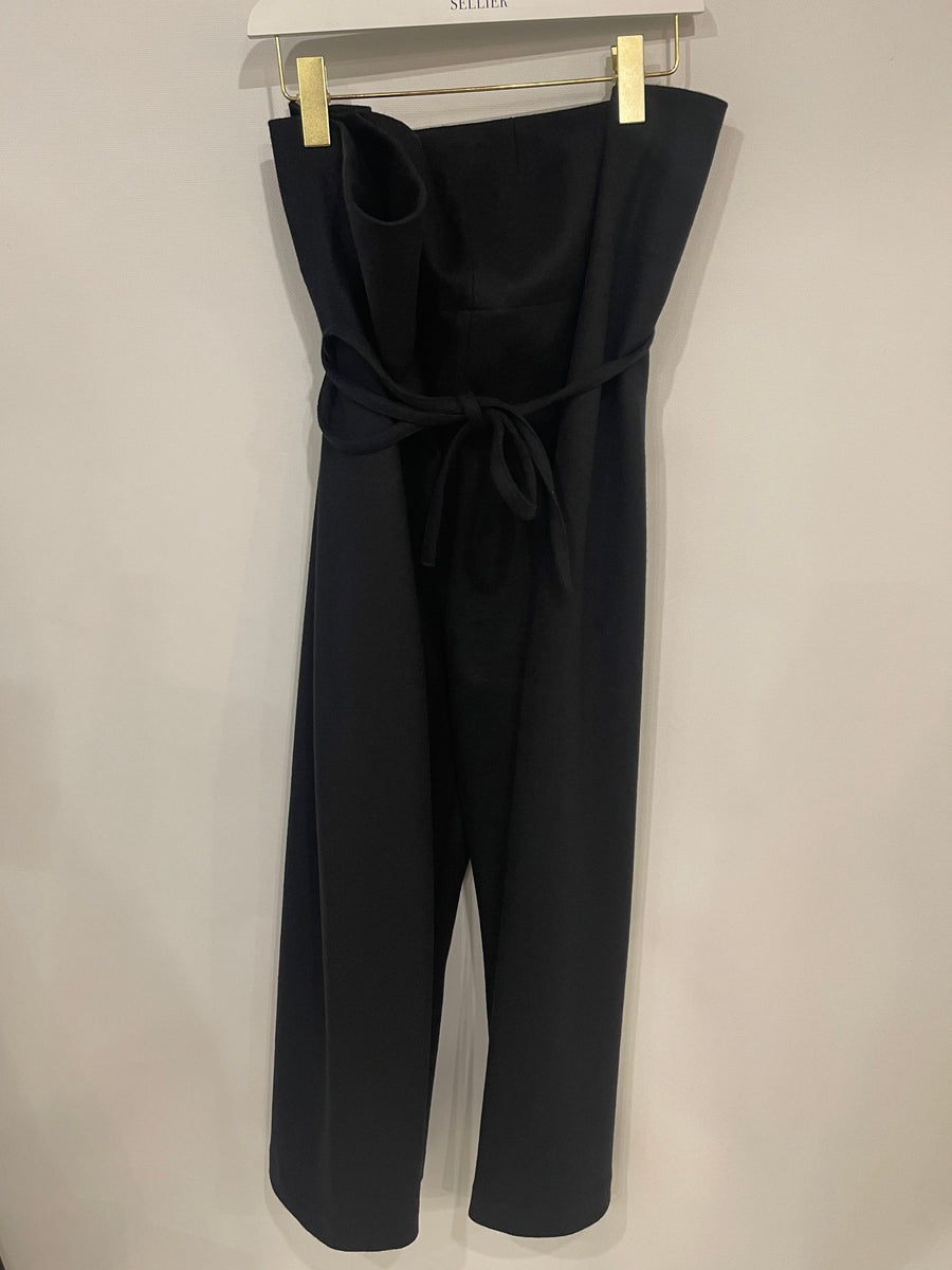 The Row Black Wide Leg Wrap-Around Oversized Culottes Trousers Size XS/S (UK 6/8)