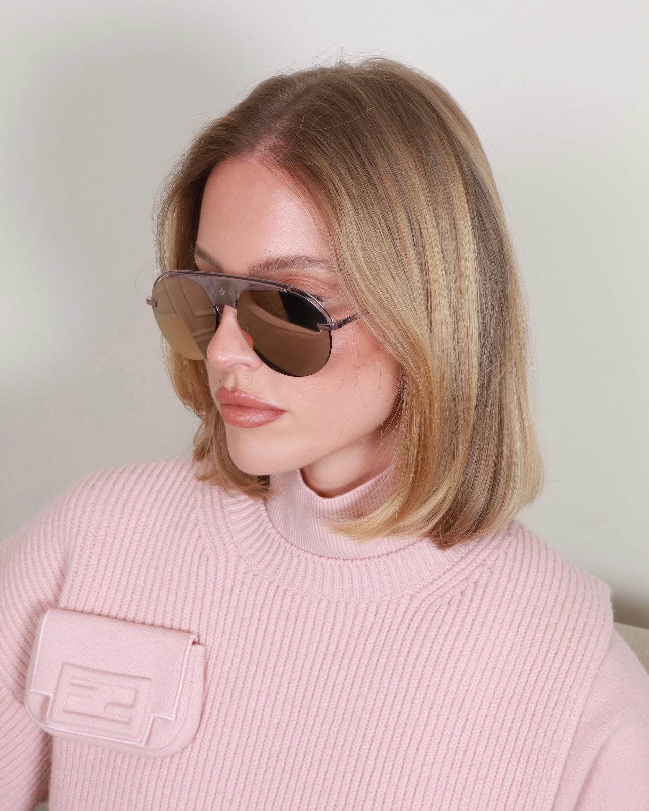 Rose gold mirrored store sunglasses dior