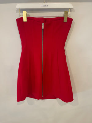 Balykina Red Corset Strapless Mini Dress Size FR 34 (UK 6)