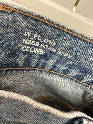 Celine Blue Light Wash High-Waisted Straight Jeans Size 26 (UK 8)