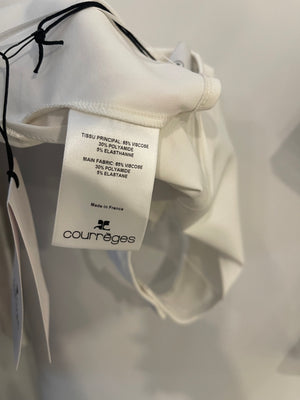 Courrèges White Long-Sleeve Backless Bodysuit Size FR 34 (UK 6) RRP £500